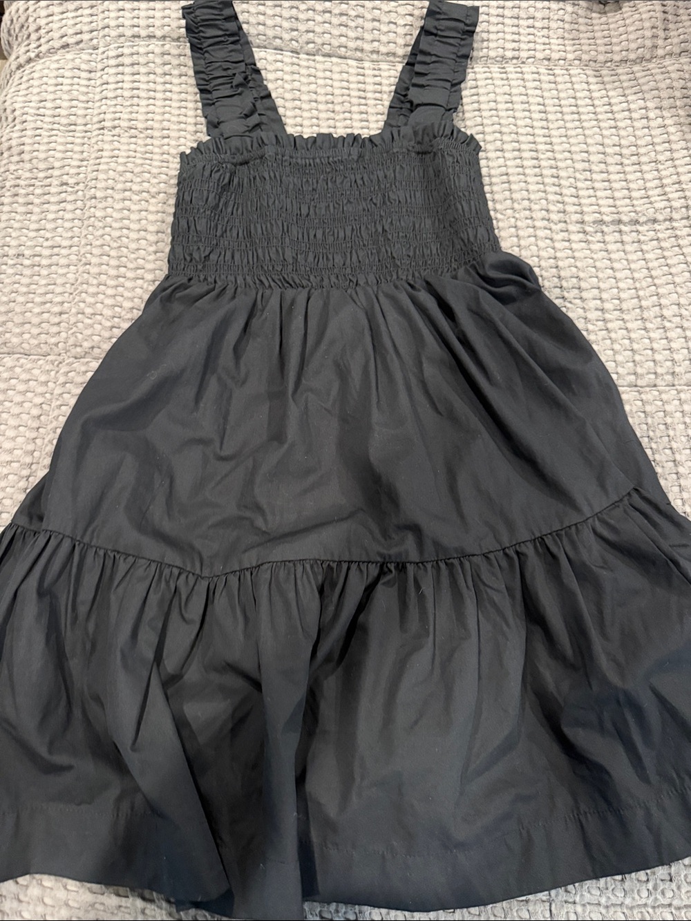abercrombie women’s Black Smocked Tiered Sundress